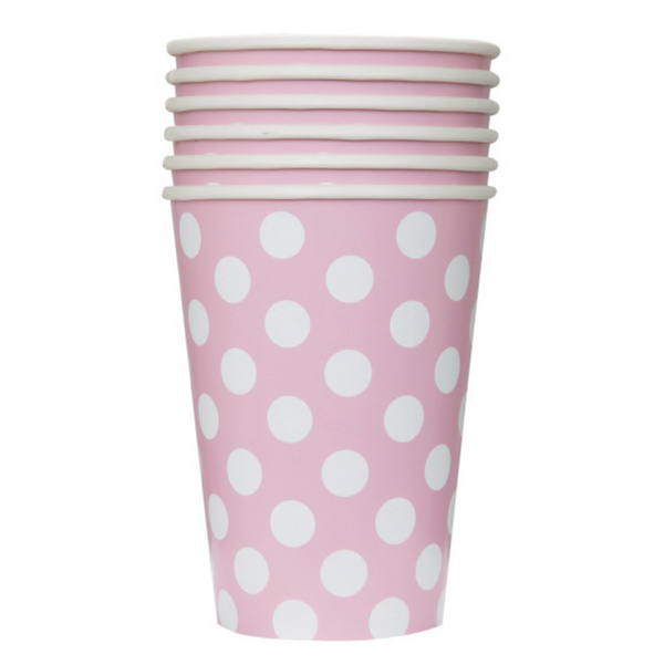 Lovely Pink Dots 12oz Paper Cups (6 Pack)
