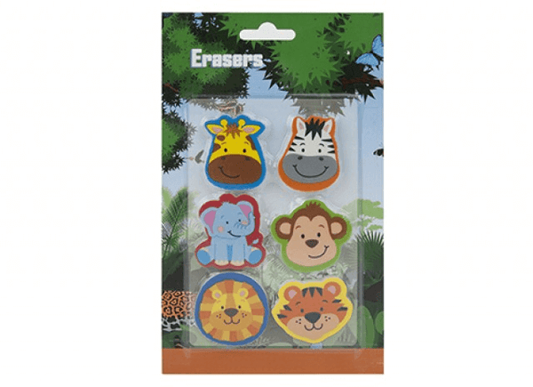 ANIMAL HEAD ERASERS