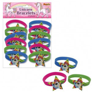 Unicorn Silicone Bracelet (12 Pack ) - 7cm