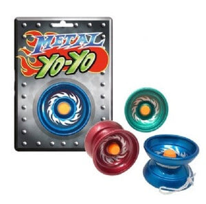 Metal Yoyo Carded in 3 Assorted Colours (5.5cm)