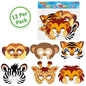 Jungle Card Masks (12 Pack)
