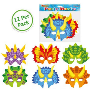 Dinosaur Card Masks (12 Pack)
