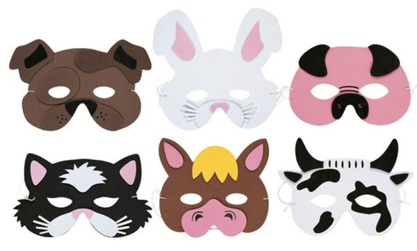 Foam Farm Masks in 6 Assorted Designs