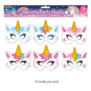 Unicorn Card Masks (12 Pack)