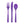 Load image into Gallery viewer, Neon Purple Solid Assorted Plastic Cutlery (18 Pack)
