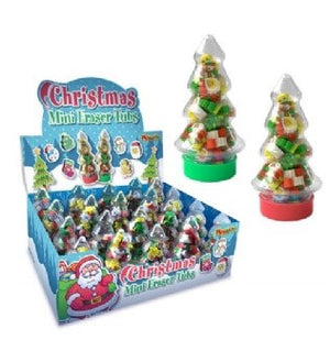 Christmas Tree Mini Eraser Tubs (9cm)