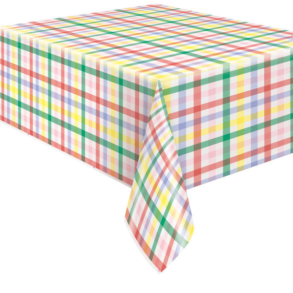 Spring Gingham Paper Tablecover (54"x 84")