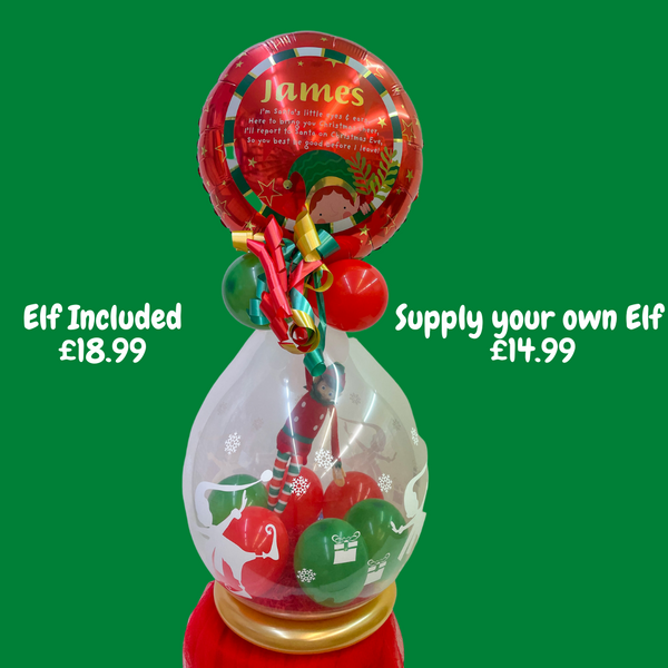 Personalised Bubble Balloon with Naughty Elf Inside