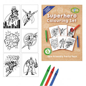 Play Superhero A6 Colouring Set