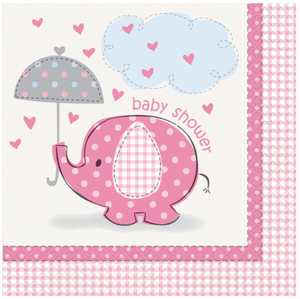 Umbrellaphants Pink Luncheon Napkins (16 Pack)