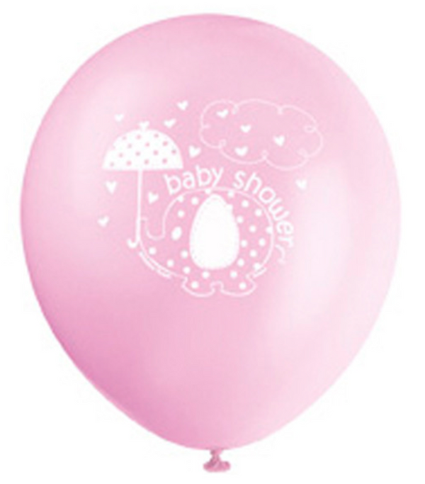 Umbrellaphants Pink 12" Latex Balloons (8 Pack)