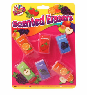 Scented Novelty Erasers (6 Pack)
