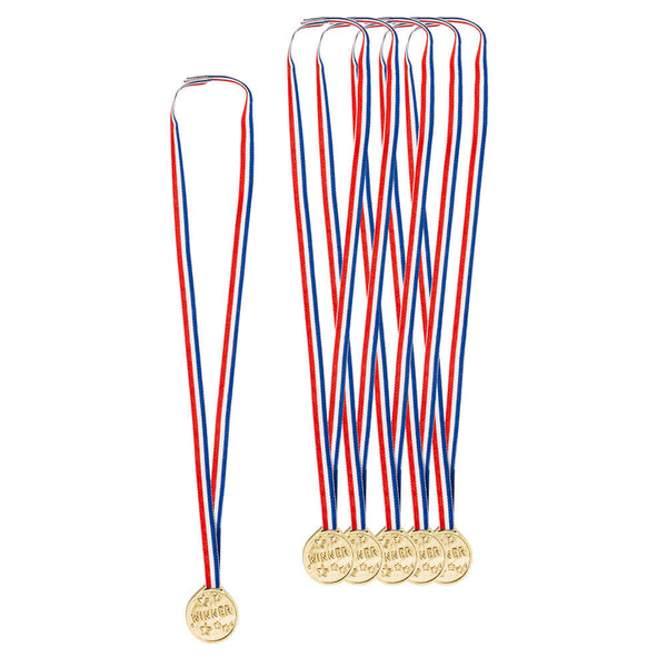 Set 6 Medals 'Winner' (3.5 cm)