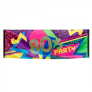 80's party' Banner - polyester(74 x 220 cm)