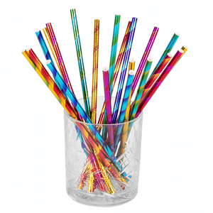 Paper straws rainbow (20 pack)