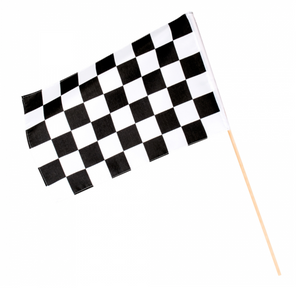 Polyester Hand flag Racing (30 x 45 cm / 60 cm stick)