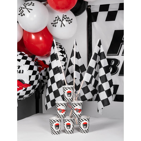 Latex Balloons Racing Double Sided 25cm (6 Pack)
