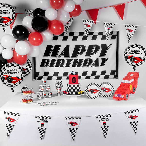 Polyester Flag Racing 'Happy Birthday' (90 x 150 cm)