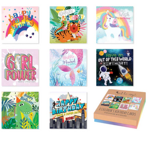 Kids Birthday Cards in Keepsake Box (8 Pack)