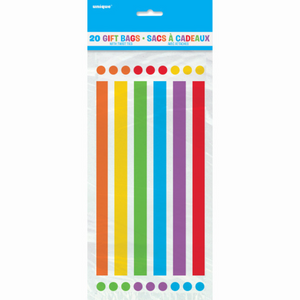 Rainbow Birthday Cellophane Bags (20 Pack)