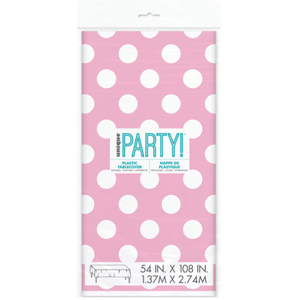 Lovely Pink Dots Rectangular Plastic Table Cover (54"x108")