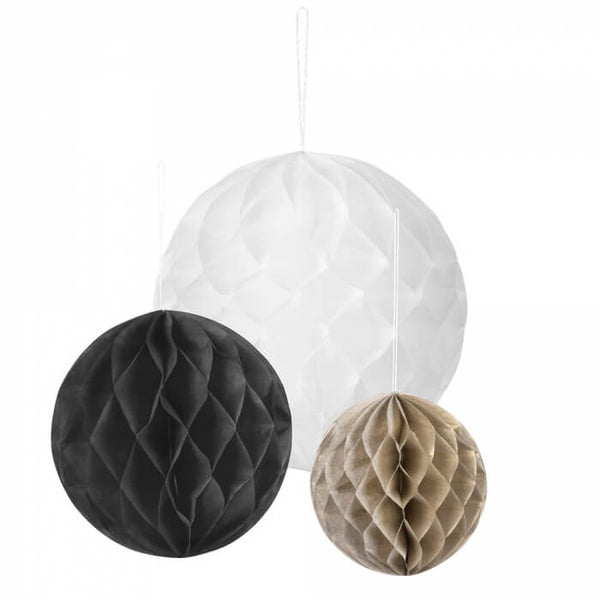 Paper Honeycomb Balls 'Party Time' (3 Pack)