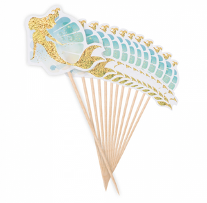 Set 12 Cocktail sticks Mermaid (12 cm)