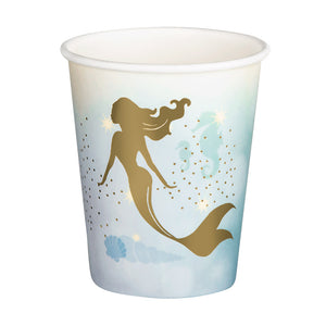 Paper Cups Mermaid - 10 Pack (21 cl)