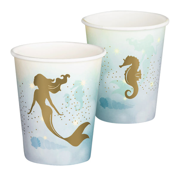 Paper Cups Mermaid - 10 Pack (21 cl)