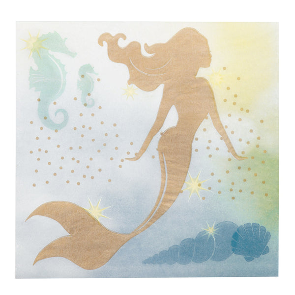 Paper Napkins Mermaid - 20 Pack (33 x 33 cm)
