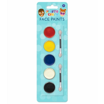 5 Face paints & 2 double ended applicators