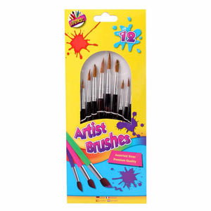 Natural Artist Brushes (12 Pack)