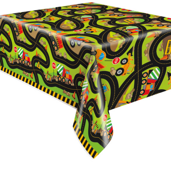 Construction Party Rectangular Plastic Table Cover (54"x84")