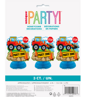 Construction Party Mini Honeycomb Centerpieces (3 pack)
