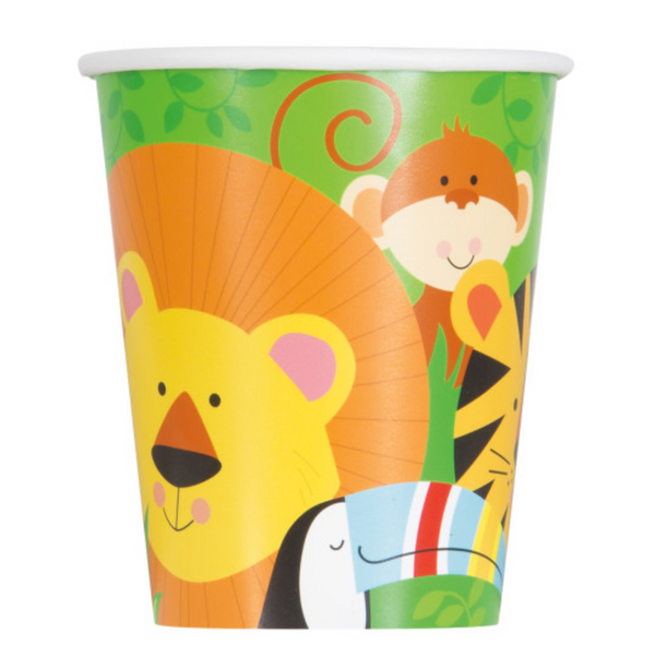Animal Jungle 9oz Paper Cups, 8 Pack