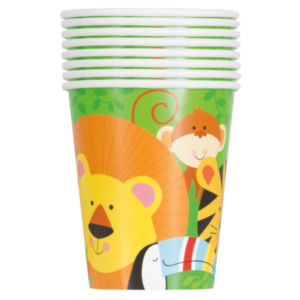 Animal Jungle 9oz Paper Cups, 8 Pack