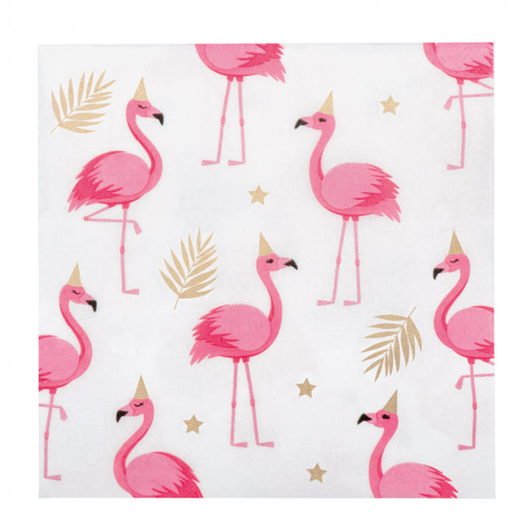 Paper Napkins Flamingo - 20 Pack (33 x 33 cm)
