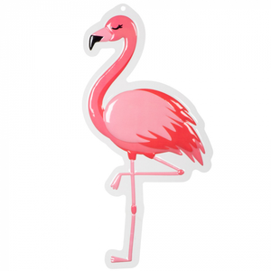 Plastic wall decoration Flamingo (50 x 30 cm)