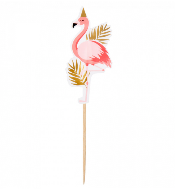 Set 12 Cocktail sticks Flamingo (13 cm)