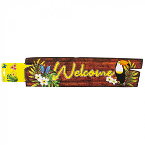 Welcome' Decoration - double sided - cardboard (13 x 60 cm)