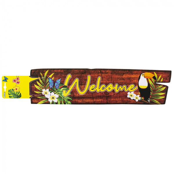 Welcome' Decoration - double sided - cardboard (13 x 60 cm)