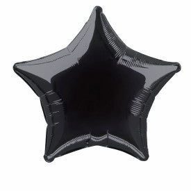 Black Solid Star Foil Balloon - (20")
