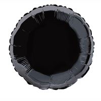 Black Solid Round Foil Balloon - (18")