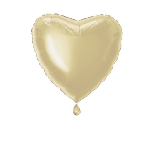 Solid Heart Foil Balloon 18" (Packaged Gold)