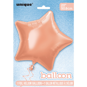 Rose Gold Star Foil Balloon 20"