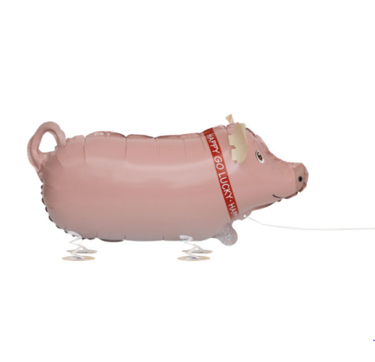 Walking Pet Pig Foil Balloon