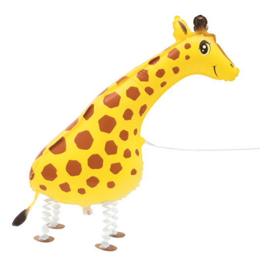 Walking Pet Giraffe Foil Balloon