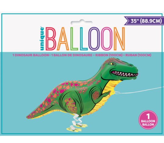 Walking Pet T-Rex Foil Balloon