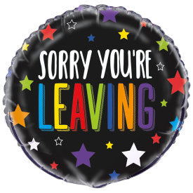 Sorry You're Leaving Round Foil Balloon (18 inch)