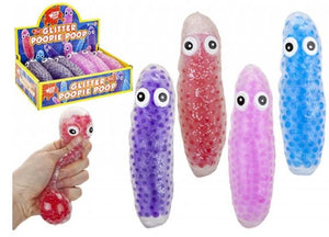 GLITTER POOPIE POOP WITH EYES in 4 ASSORTED COLOURS